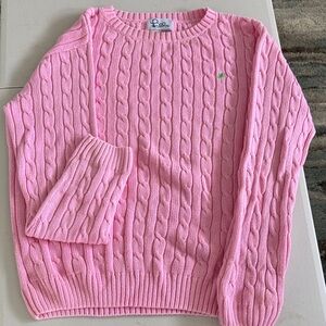 Lilly Pulitzer Light Pink Cable Knit Sweater